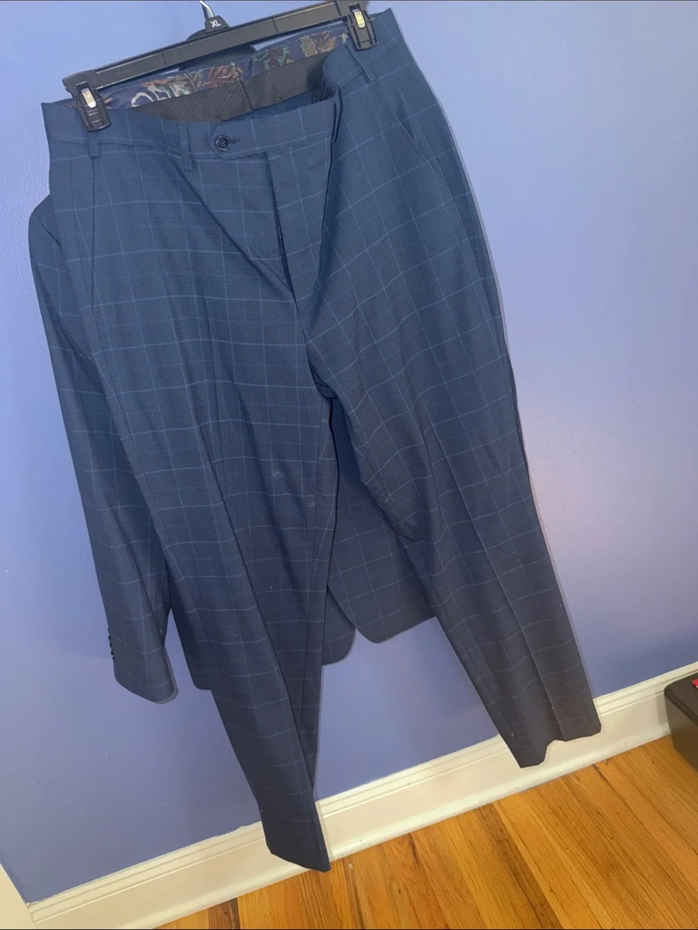 Sean John Navy Windowpane Two-Piece Suit